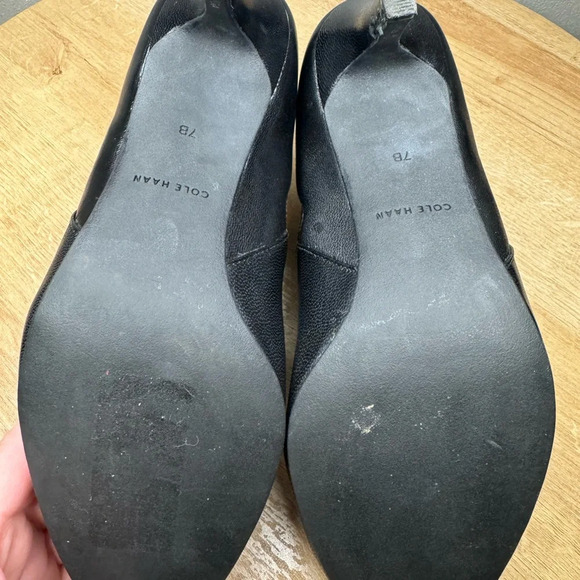 Cole Haan Black Women's Leather Heeled Shoes - Picture 9 of 9